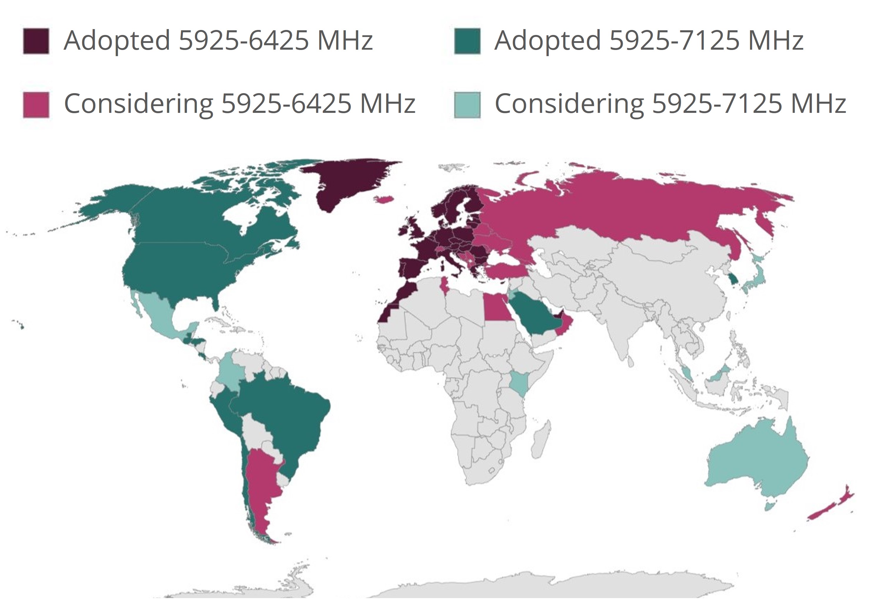Countries Enabling Wi-Fi 6E